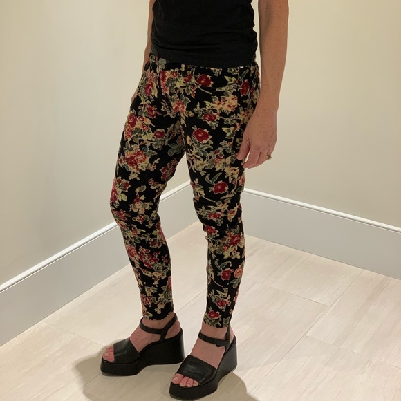 Free People Denim - Free People Floral Corduroy Pants